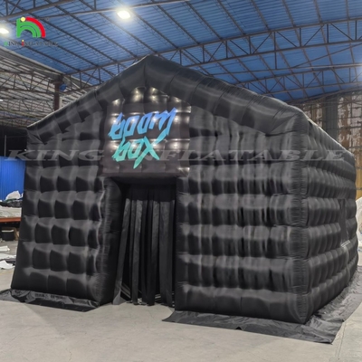 Tenda di festa portatile di grandi dimensioni Casa nero a luce a LED Bar discoteca Tenda a cubo gonfiabile