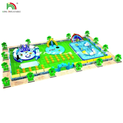 Parco acquatico per bambini all'aria aperta Piscina Parco acquatico gonfiabile Parco di divertimenti commerciale per bambini Salto divertimento