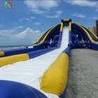 Personalizzazione 3 corsie Slide idraulico gonfiabile all'aperto Occasioni di divertimento acquatico