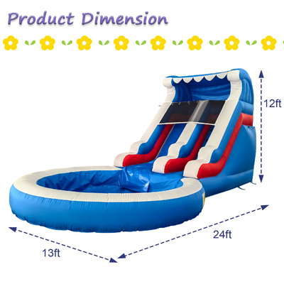 Vendite dirette di fabbrica scivolo d'acqua gonfiabile con piscina scivoli d'acqua gonfiabili per adulti e bambini