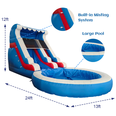 Vendite dirette di fabbrica scivolo d'acqua gonfiabile con piscina scivoli d'acqua gonfiabili per adulti e bambini