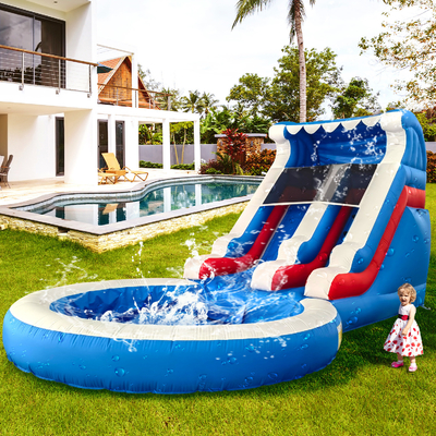 Vendite dirette di fabbrica scivolo d'acqua gonfiabile con piscina scivoli d'acqua gonfiabili per adulti e bambini