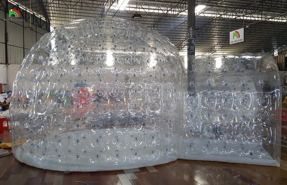 Decorato inflatabile di 10 piedi di diametro pallone di neve vuoto Tenda di bolle trasparente