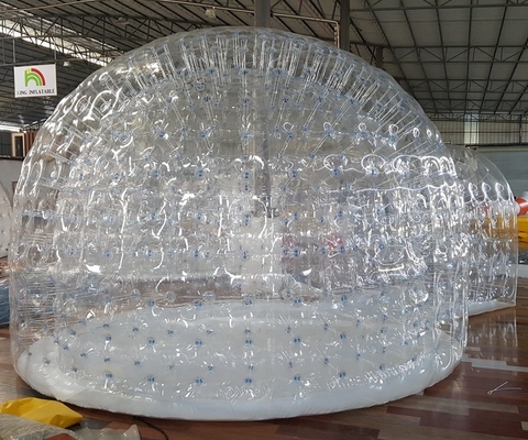Decorato inflatabile di 10 piedi di diametro pallone di neve vuoto Tenda di bolle trasparente