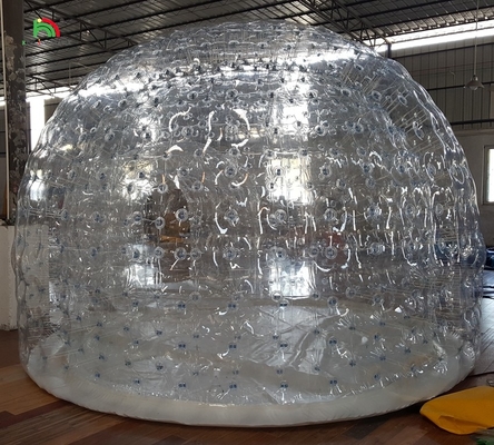 Decorato inflatabile di 10 piedi di diametro pallone di neve vuoto Tenda di bolle trasparente