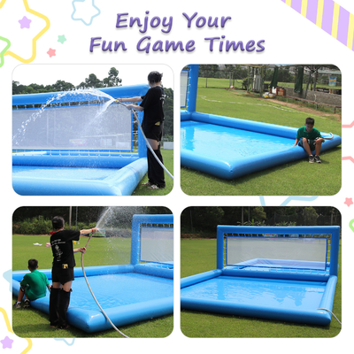 33x16.5x7FT Campo da pallavolo gonfiabile Pista da pallavolo spiaggia Rete di pallavolo piscina di pallavolo Campo idrico con pompa d'aria per giochi all'aperto