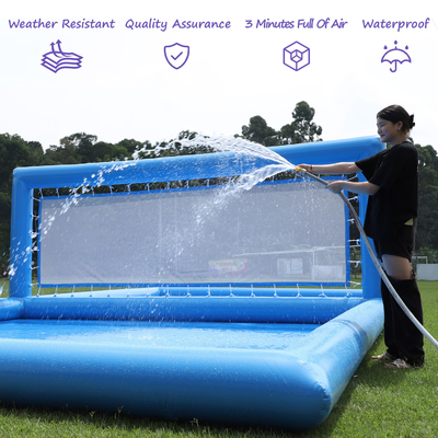33x16.5x7FT Campo da pallavolo gonfiabile Pista da pallavolo spiaggia Rete di pallavolo piscina di pallavolo Campo idrico con pompa d'aria per giochi all'aperto