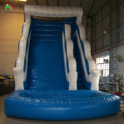 Parco di divertimenti scivolo gonfiabile per la piscina scivolo gonfiabile da buttafuori scivolo d'acqua con soffiatore