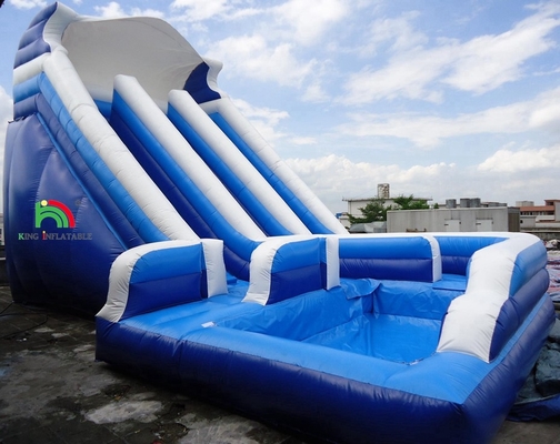Curva a doppia corsia di alta qualità, gonfiabile per bambini, scivolo d'acqua