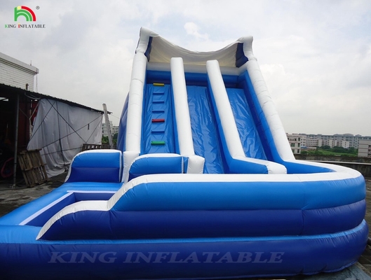 Curva a doppia corsia di alta qualità, gonfiabile per bambini, scivolo d'acqua