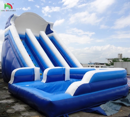 Curva a doppia corsia di alta qualità, gonfiabile per bambini, scivolo d'acqua