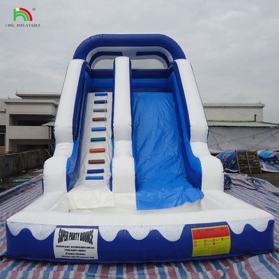 Scivolo d'acqua gigante commerciale gonfiabile per bambini scivolo d'acqua gonfiabile all'aperto con piscina
