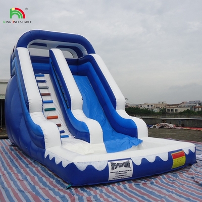 Scivolo d'acqua gigante commerciale gonfiabile per bambini scivolo d'acqua gonfiabile all'aperto con piscina
