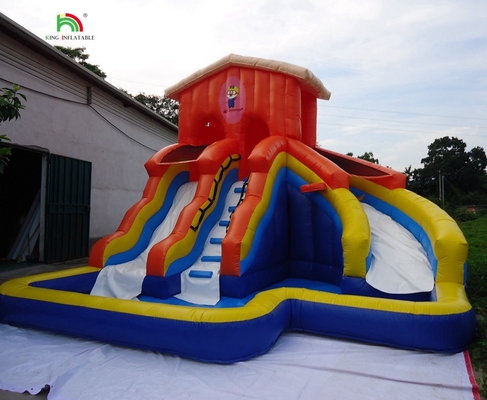 Prezzo di fabbrica doppio scivolo scivolo ad acqua gonfiabile scivolo commerciale scivolo acquatico