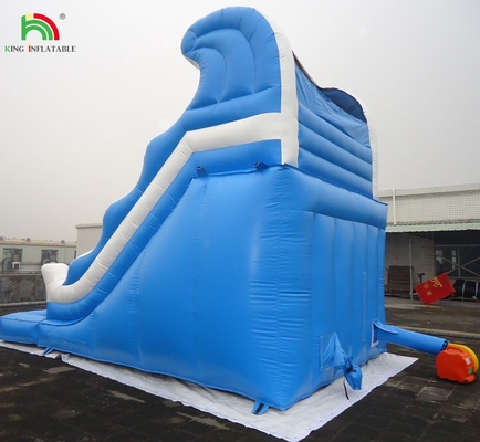 Dispendioso scivolo d'acqua gonfiabile commerciale a doppio splash a doppia corsia in vendita