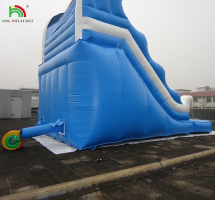 Dispendioso scivolo d'acqua gonfiabile commerciale a doppio splash a doppia corsia in vendita