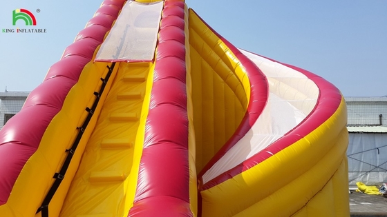 Piscine d'acqua gonfiabile doppi scivoli chiusi rossi Bambini casa di rimbalzo commerciale acqua chiusa scivolo piscina