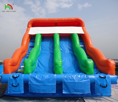 Piscine d'acqua gonfiabile doppi scivoli chiusi rossi Bambini casa di rimbalzo commerciale acqua chiusa scivolo piscina