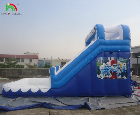 Scivolo acquatico commerciale gonfiabile per bambini all'aperto a doppia corsia scivolo acquatico gonfiabile con piscina