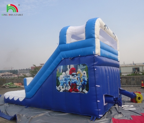 Scivolo acquatico commerciale gonfiabile per bambini all'aperto a doppia corsia scivolo acquatico gonfiabile con piscina