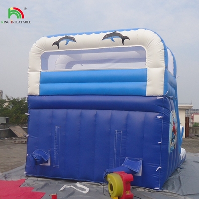 Scivolo acquatico commerciale gonfiabile per bambini all'aperto a doppia corsia scivolo acquatico gonfiabile con piscina