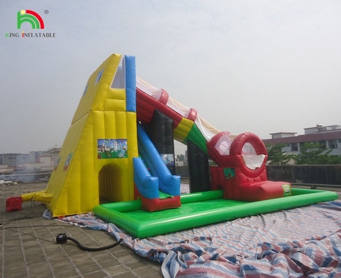 Castello commerciale personalizzato per bambini Parco giochi gonfiabile trampolino scivolo d'acqua salto combinato buttafuori