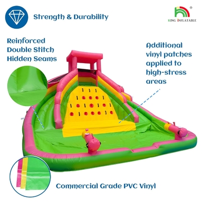 Scivoli d'acqua gonfiabili commerciali con piscina Scivoli d'acqua gonfiabili a doppia corsia per bambini e adulti