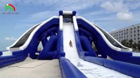 Slide ad acqua gonfiabile a tre corsie di alta qualità