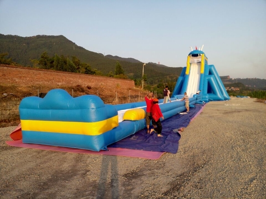 Slide gonfiabile gigante commerciale all'aperto, scivolo d'acqua gonfiabile in vendita