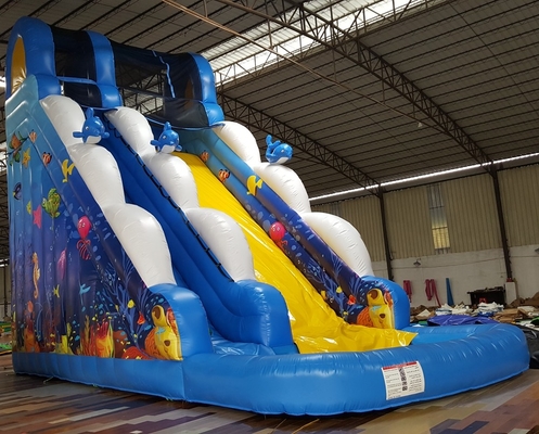 Giocattoli a fumetti gonfiabili a buon mercato Casa rimbalzata scivolo d'acqua gonfiabile commerciale