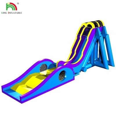 Affittacamere per feste commerciali Interessante scivolo gonfiabile blu pazzo per bambini e adulti