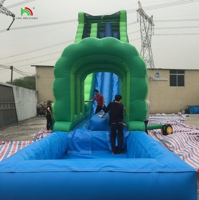 Scivolo d'acqua gigante gonfiabile scivolo d'acqua gonfiabile commerciale con piscina