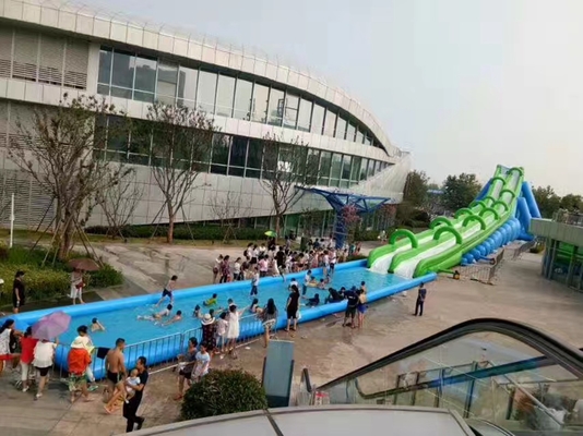 Scivolo da piscina commerciale scivolo gonfiabile gigante scivolo gonfiabile parco di divertimenti all'aperto città in vendita