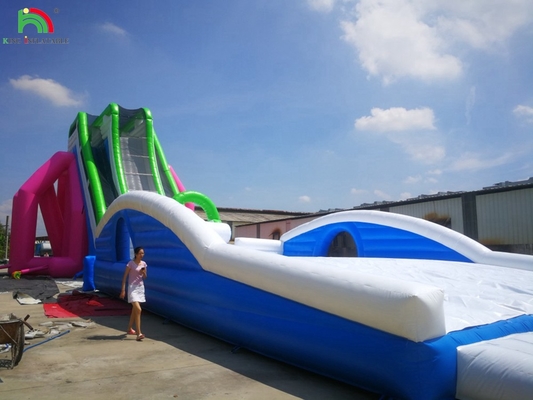 Scivolo da piscina commerciale scivolo gonfiabile gigante scivolo gonfiabile parco di divertimenti all'aperto città in vendita