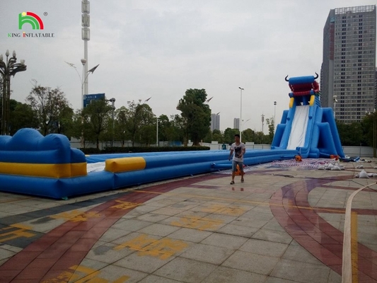 Scivolo da piscina commerciale scivolo gonfiabile gigante scivolo gonfiabile parco di divertimenti all'aperto città in vendita