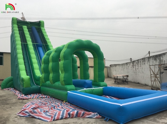 Scivolo da piscina commerciale scivolo gonfiabile gigante scivolo gonfiabile parco di divertimenti all'aperto città in vendita