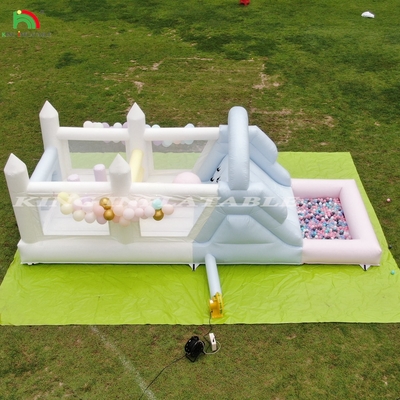Bouncer gonfiabile Combo Corso di ostacoli Bounce Castello Casa con scivoli Ball Pit Climbing Blower