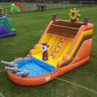 Slide d'acqua gonfiabili a doppia corsia con piscina per bambini