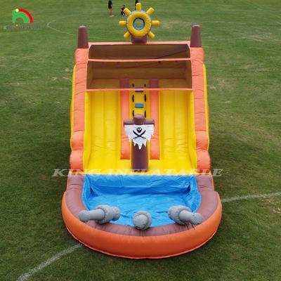 Slide d'acqua gonfiabili a doppia corsia con piscina per bambini