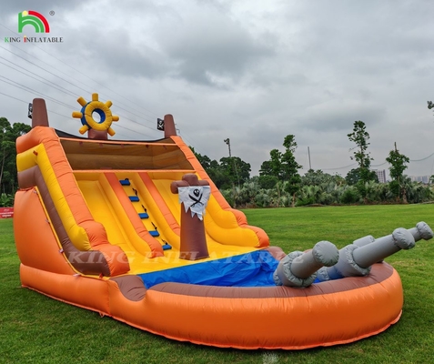 Slide d'acqua gonfiabili a doppia corsia con piscina per bambini