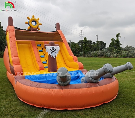 Slide d'acqua gonfiabili a doppia corsia con piscina per bambini
