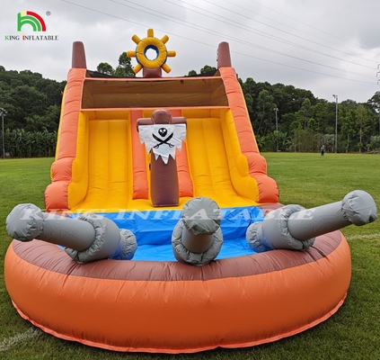 Slide d'acqua gonfiabili a doppia corsia con piscina per bambini