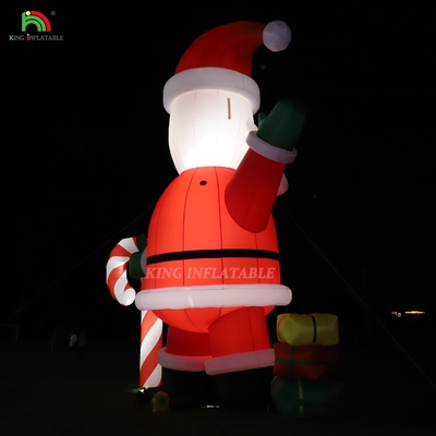 Ornamento gonfiabile di Babbo Natale 33ft Gigante cartone animato con luci a LED per la festa di Natale Decorazione giardino