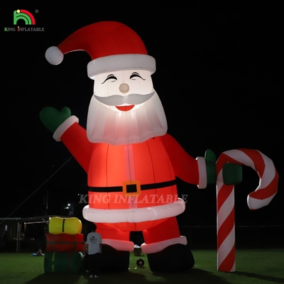 Ornamento gonfiabile di Babbo Natale 33ft Gigante cartone animato con luci a LED per la festa di Natale Decorazione giardino