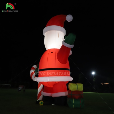 Ornamento gonfiabile di Babbo Natale 33ft Gigante cartone animato con luci a LED per la festa di Natale Decorazione giardino