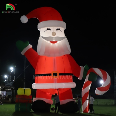 Ornamento gonfiabile di Babbo Natale 33ft Gigante cartone animato con luci a LED per la festa di Natale Decorazione giardino
