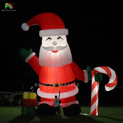 Ornamento gonfiabile di Babbo Natale 33ft Gigante cartone animato con luci a LED per la festa di Natale Decorazione giardino