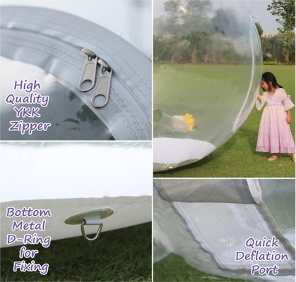 10ft sfera di neve gonfiabile 0,5 mm PVC Decorazioni natalizie gigante trasparente sfoglia gonfiabile tenda igloo