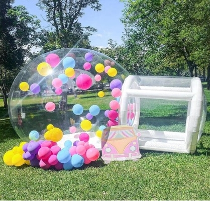 Tenda gonfiabile a bolla all' esterno Cupola di cristallo trasparente Tenda gonfiabile a bolla con palloncini per matrimonio