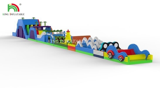 Giochi d'ostacolo gonfiabili giganti in PVC per adulti Giochi di corsa all'aperto Attrezzature per campi d'ostacolo